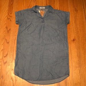 Chambray shirt-dress